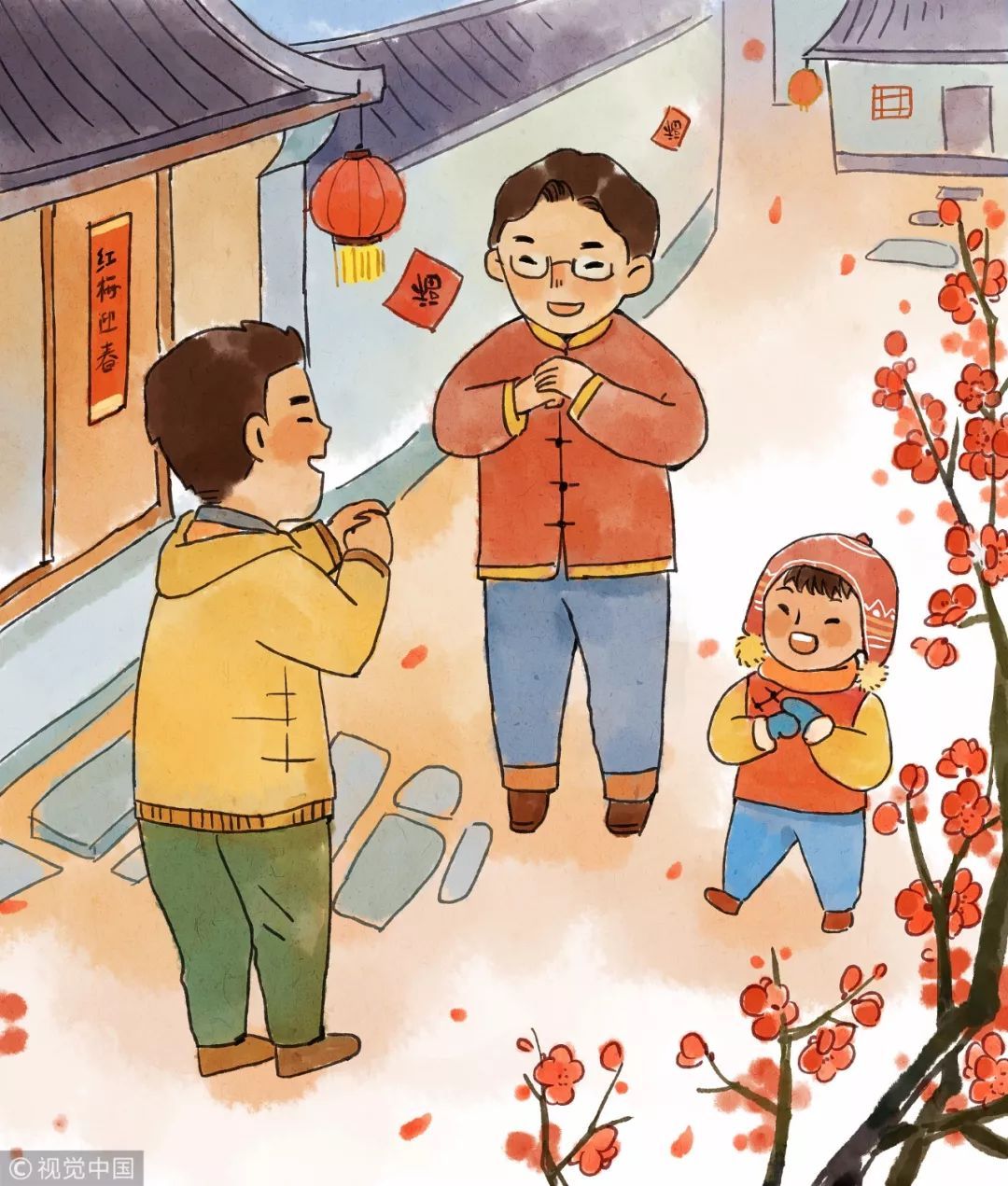 （娃他妈）手绘中华传统过年习俗图谱1|插画|商业插画|娃他妈 - 原创作品 - 站酷 (ZCOOL)